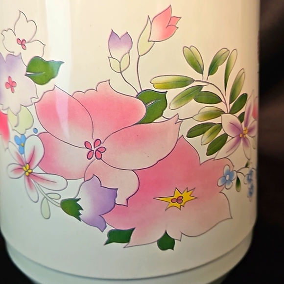 Vintage Phoenix Insulated Coffee Tea Thermal Server Vacuum Carafe Primary Flower - Picture 3 of 15